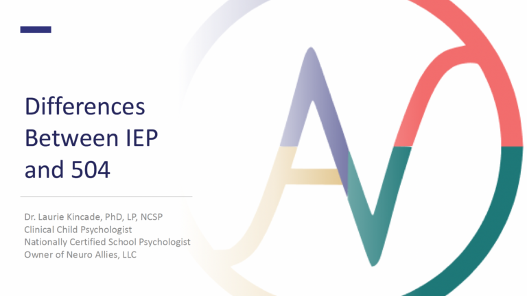 Differences between an IEP and 504 Plan
